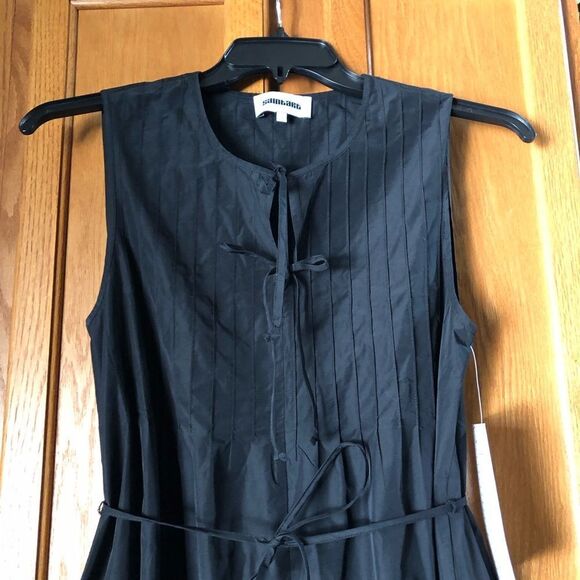 Saint Art Pleated Sleeveless Belted Chelsea MIDI Dress - S - Picture 3 of 14